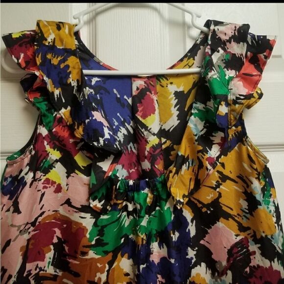 J CREW SILK Flutter Sleeve Floral Top - Picture 10 of 13
